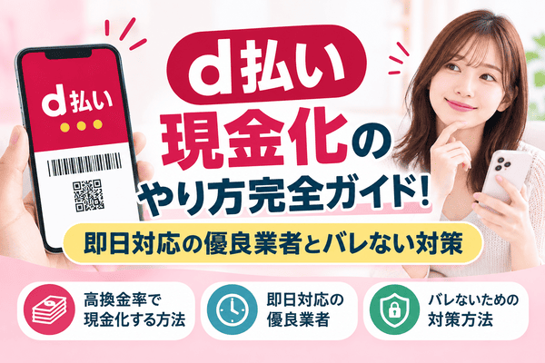 d払い現金化のやり方完全ガイド！即日対応の優良業者とバレない対策